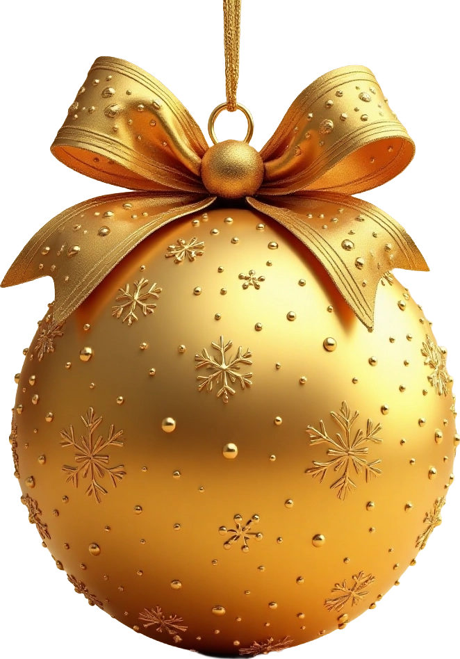 Golden Christmas Ornament